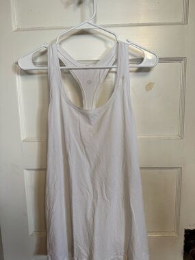 Lululemon White Scoop Neck Racerback Tank